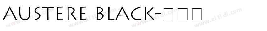 Austere Black字体转换